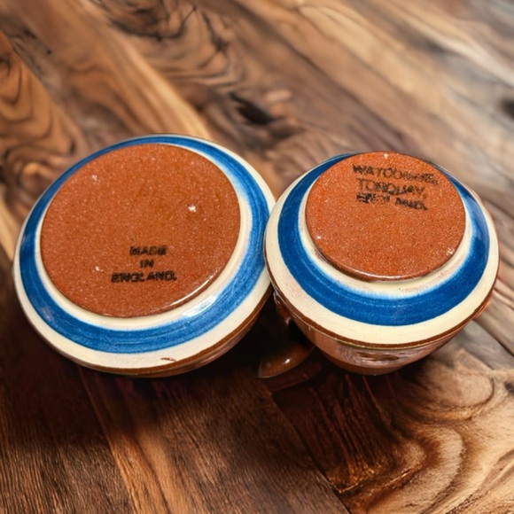 1920s English Cottage Motto Ware Cream & Sugar Basin Set - Picture 6 of 6